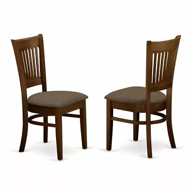 East West Furniture Vancouver 37  Fabric Dining Chairs In Espresso (Set Of 2) • $143.97