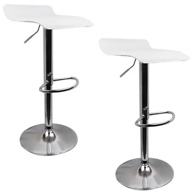 Modern Adjustable Bar Stools Set Of 2 PU Leather Counter Height Swivel Stools • $55