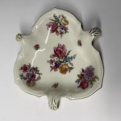 Vintage Victoria China Czechoslovakia 219 Floral Pattern Handled Tray Plate • $29.99