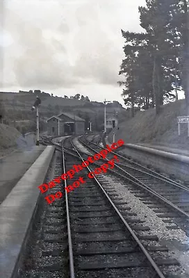 B&W Railway Negative (6mx9cm) Bampton Station Looking South Towards Tiverton. Ta • £3.75