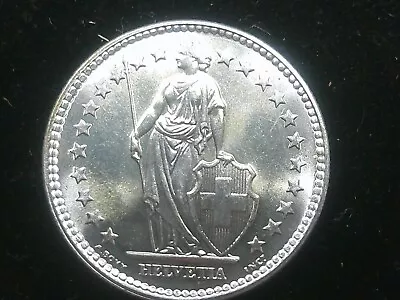 Switzerland 1961 2 Franc Silver Coin • $5.22