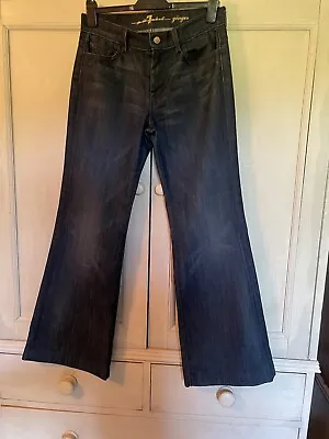 7 Seven For All Mankind Jeans  Ginger Dark Wash Size 30/32 Bootcut Flare Stretch • £15
