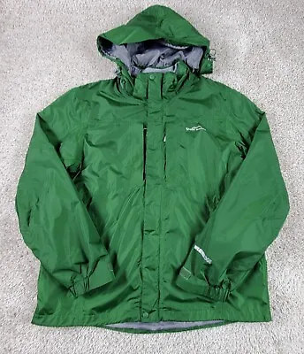 Eddie Bauer Jacket Coat Men's Large Weather Edge Nylon Waterproof Hooded Outdoor • $29.99