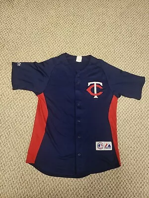 SWEET! Joe Mauer MLB #7 Minnesota Twins Majestic Jersey Mens Size Medium  • $25