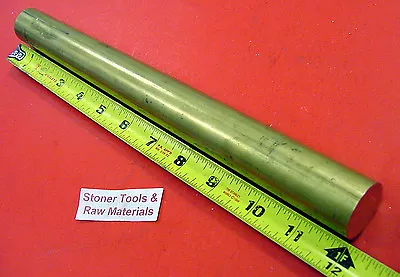 1-1/4  BRASS C360 SOLID ROUND ROD 12  Long H02 Lathe Bar Stock 1.25  Diameter • $55.99