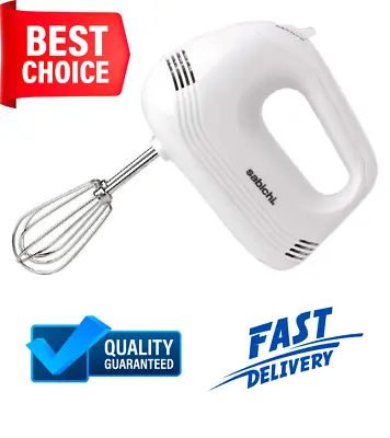 Sabichi 5 SPEED Electric Food Blender White Hand Mixer Mix Whisk Baking Beater • £13.99