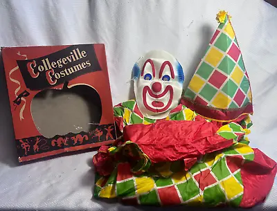 VTG Collegeville Costumes Clown No 4000 Masquerade Adult Large 42-44 IN BOX • $99.95