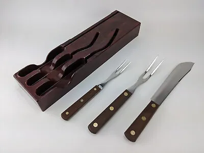 Vintage Cutco Knife Set No. 32 36 37 Butcher Knife And Forks With Holder • $39.99