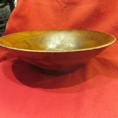 Vintage Burl Walnut Bowl  Billings Missouri - Mid Century 1950's -12   Diameter • $10