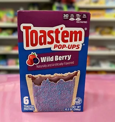 £7.99 • Buy Toast Em POP UPS Wild Berry 6pk 10.2oz (288g Per Box) Pop Tarts Alternative
