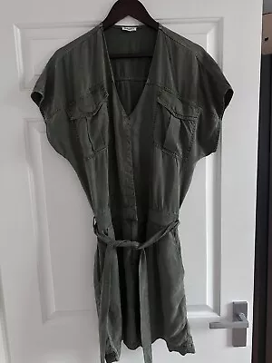 Splendid Clothing Womens Military Shirt Dress Khaki Green - S - £180 • £52.11