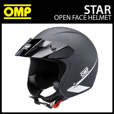 OMP STAR Crash Helmet Open Face Rally Car Track Days Circuit ECE In 3 Colours! • $97.60