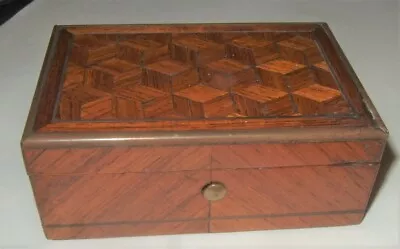 Marquetry Wood Box Vintage Estate Find • $69.99