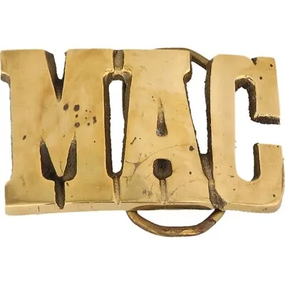 New Brass Mac Mack Mackie Mccoy Mackayla Name Tag 1970s NOS Vintage Belt Buckle • $34