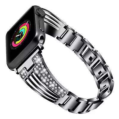 $16.99 • Buy Apple Watch Series 8 7 65432 SE Bling Stainless Steel Bracelet IWatch Band Strap