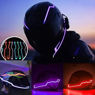 Motorcycle Helmet Light Strip Night Riding LED Light Flashing Signal Sticker • $9.99