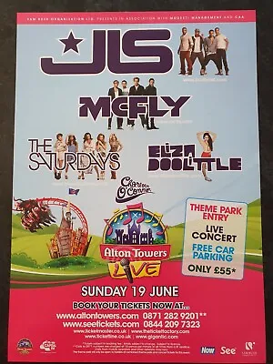 JLS MCFLY SATURDAYS & E DOOLITTLE - Promo A3 Concert Tour Poster - MUSIC - NM • £8.99