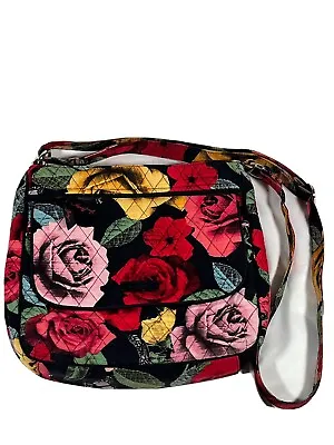 Vera Bradley Double Zip Mailbag Havana Rose Cross Body Handbag • $24.95