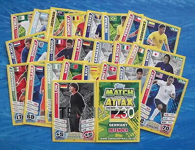 MATCH ATTAX ENGLAND 2014 WORLD CUP BASE CARDS X 5 TO COMPLETE YOUR COLLECTION • £1