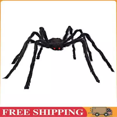 Halloween Spider Black & Hairy - Giant Scary Home Decor Prank Toy (150cm)  AU • $29.91