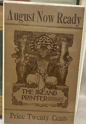 1896 Poster Inland Printer August Now Ready Price Twenty Cents J. C. Leyendecker • $595