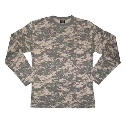 Digital Camo Long Sleeved T-Shirt - 100% Cotton Army Military Top All Sizes New • £16.95