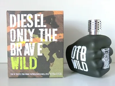 £119.88 • Buy Diesel Only The Brave WILD Pour Homme EDT Nat Spray 75ml -2.5 Oz NIB -NOT Sealed