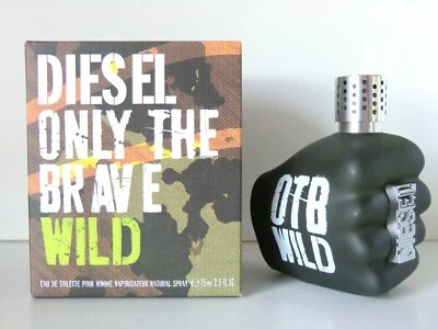 £119.88 • Buy Diesel Only The Brave WILD Pour Homme EDT Nat Spray 75ml -2.5 Oz NIB -NOT Sealed
