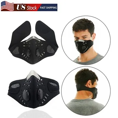 Dust Mask Filtered Valve Mask Activated Carbon Filter Respiratory Valve Reusable • $4.99