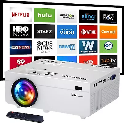 Ysametp Mini Projector 1080P Full HD Supported 180” Screen Video Projector • $65.99