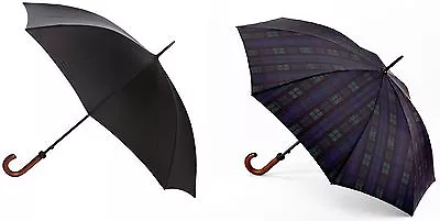 Fulton Huntsman Mens Classic Stick Walking Length Umbrella With Wood Handle • £26.95