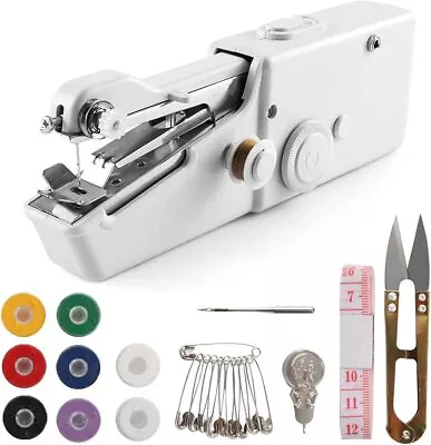 £12.94 • Buy Mini Cordless Sewing Machine Portable Handheld Hand Held Stitch Home Clothes New