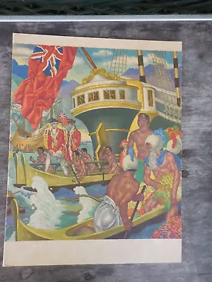 $34.95 • Buy Matson Lines Lurline Eugene Savage Art Hawaiian Tiki 1949 Menu A God Appears