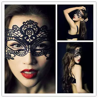 Lace Eye Mask Venetian Masquerade Ball Halloween Party Fancy Dress Costume • $5.99