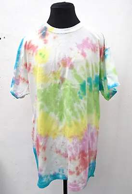 Multicoloured Classic Tie-dye Short-sleeved T-shirt Size L • £4.99