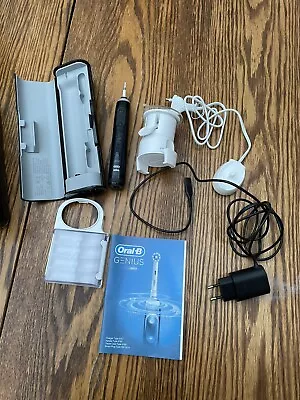 $150.50 • Buy Oral-B Genius 9000 Black Electric Toothbrush With Travel Case Charger Holder