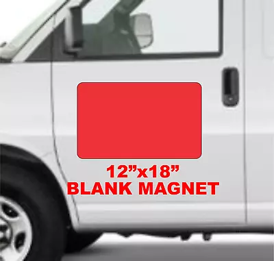 Blank RED Vehicle Magnetic 12 X18  Sign For Car Truck Van SUV • $18.85