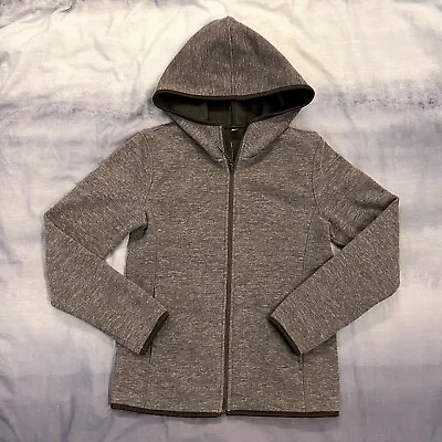 $5 • Buy Uniqlo Womens Grey Marle Fleece Lined Zip Hoodie Jacket Size S VGC