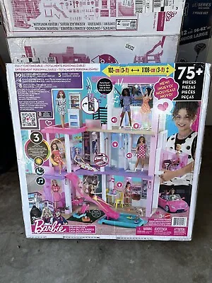 Barbie DreamHouse Dollhouse With Pool Slide Elevator Lights And Sounds 75pc • $125