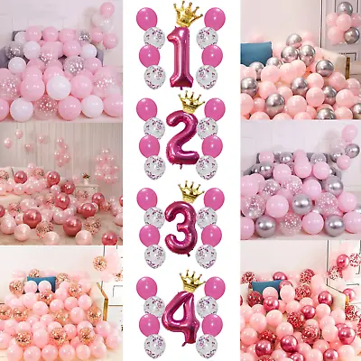 1st Happy Birthday Foil Balloons Helium Latex Ballons Party Decoration Baloon UK • £5.99