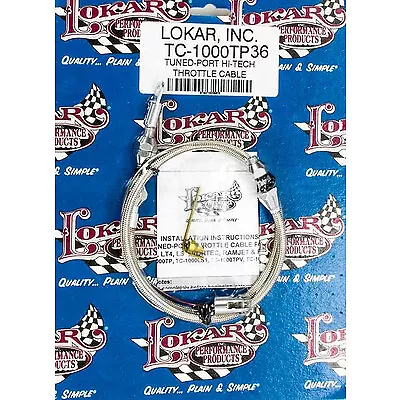 Lokar Tc-1000Tp36 36In. Tpi Hi-Tech Throttle Cable Throttle Cable Hi-Tech 3 Ft • $132.16