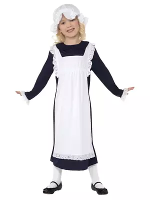 Victorian Poor Girl Millie Maid Dress Apron Mob Hat Costume Fancy Dress Party • $37.95