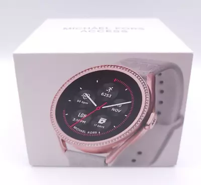 Michael Kors Access Gen 5E MKGO Pink-Tone And Logo Rubber Smartwatch Mkt5117v • $210