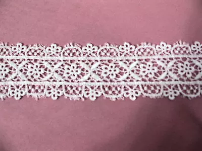 Vintage Venise Lace Rayon Trim Bridal Lingerie Craft Ivory ByYard #1754 • $3.49