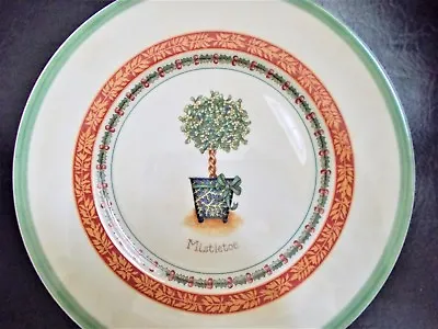 Villeroy Boch Salad Plate Festive Memories Topiary Mistletoe Germany Porcelain • $23.90