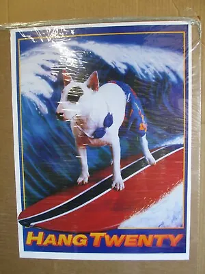 Vintage Hang Twenty Beer Poster Dog Brew Light Beer Surf  19205 • $39.97