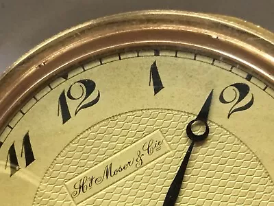 Henry Moser Swiss Pocket Watch Extra Thin 14k Gold Case Lever Escapement • $1550