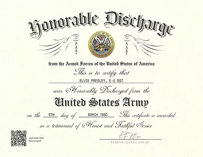 Honorable Discharge Certificate W/DD214 - Military - United States - USA Vet • $39.95