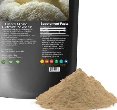 Lion's Mane Mushroom Powder Pure Extract 8.8oz • $15.13