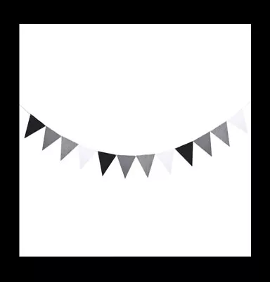 £6.99 • Buy Monochrome Felt Flag Bunting Nursery